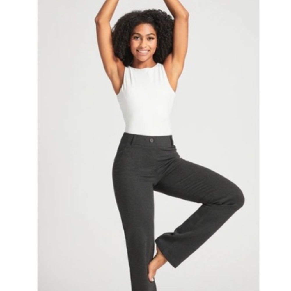 BETABRAND Dark Gray Dress/Yoga/Classic Stretch Pants / Straight Leg / Size LP
